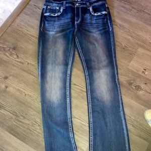 Grace in LA Dark Wash Flared Jeans